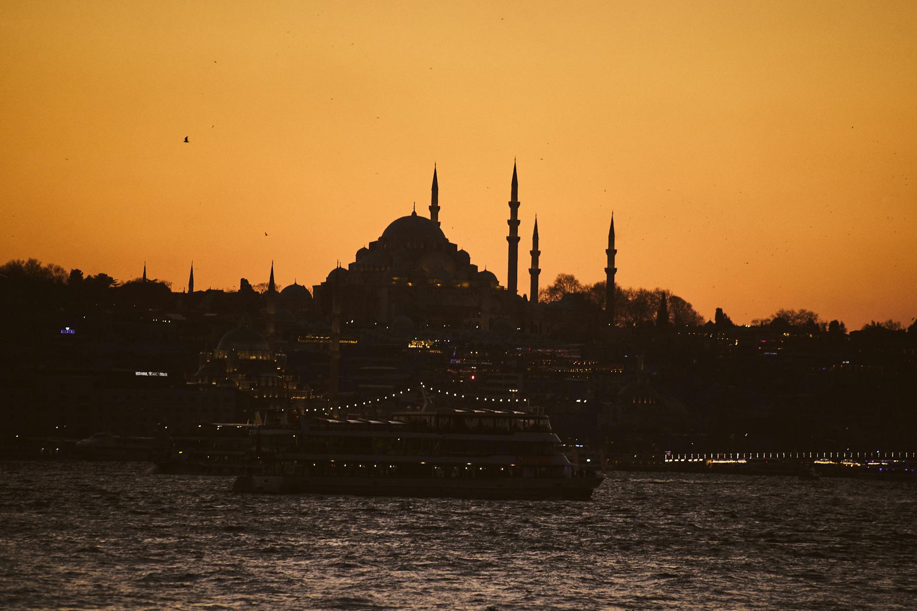 Mosquee Suleymaniye au coucher du soleil