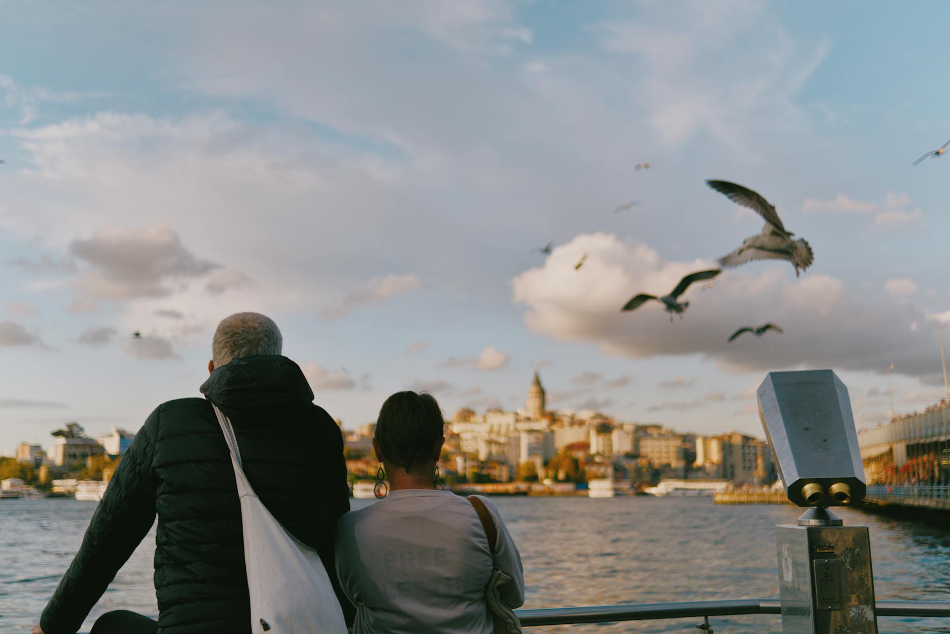 Corniche dIstanbul avec oiseaux